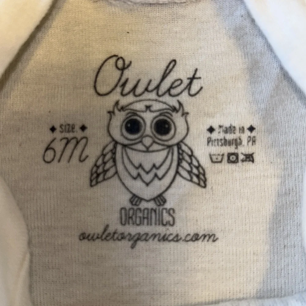Owlet Organics onesie Size 6m